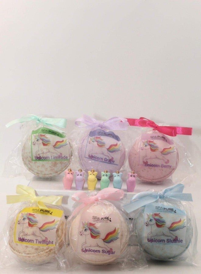 Spa Pure SPAPURE Unicorns and Rainbows - Bath Bomb Gift Set with 6 XL Unicorn bath bombs with surprise unicorns inside, USA Made, Handmade, Natural Bath Bombs, Birthday Gift idea for Kids (6 Count) Pack of 1 - Image 2